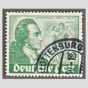 FRIM�RKER VESTBERLIN: 1949 | AFA 61 | 10 pf. gr�n - Stemplet