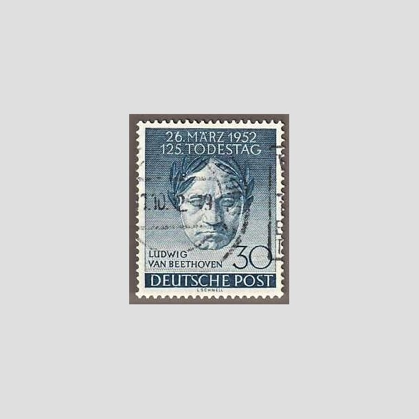 FRIMRKER VESTBERLIN: 1952 | AFA 87 | 30 pf. bl - Stemplet