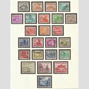 FRIM�RKER VESTBERLIN: 1949 | AFA 42-124 | Bygningsv�rker 1 pf. - 5 dm i komplet s�t - Stemplet