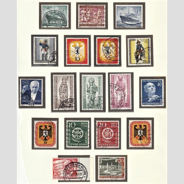 FRIMRKER VESTBERLIN: 1954/57 | AFA 118-158 | Diverse incl. bedre mrker i st - Stemplet