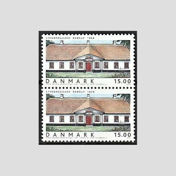 FRIMRKER DANMARK | 2003 - AFA 1360 - Danske Boliger II. - 15,00 Kr. Stenbrogrd i lodret par - Postfrisk