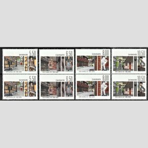 FRIMRKER DANMARK | 2009 - AFA 1563-66 - Den gamle by - 5,50-10,50 Kr. flerfarvet i lodrette par - Postfrisk