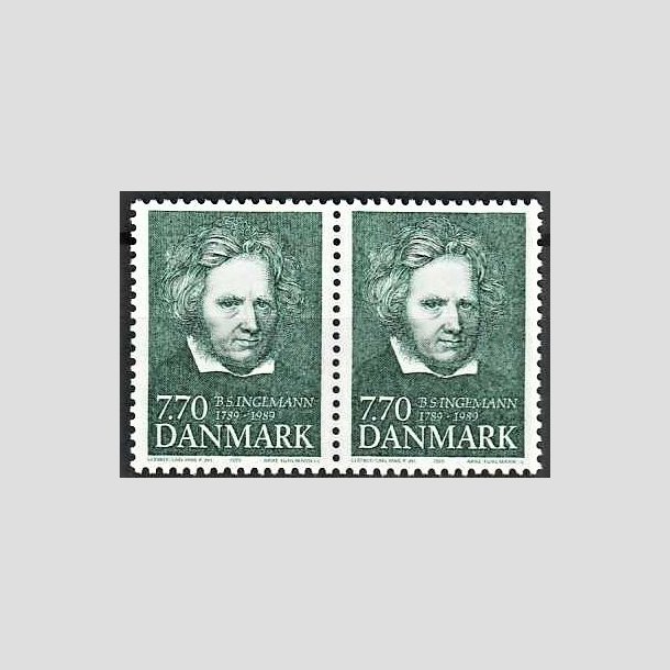FRIMRKER DANMARK | 1989 - AFA 945 - B. S. Ingemann - 7,70 Kr. grn i par - Postfrisk