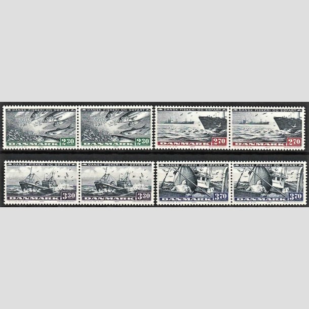 FRIMRKER DANMARK | 1984 - AFA 809-12 - Fiskeri og sfart - 2,30-3,70 kr. i par - Postfrisk