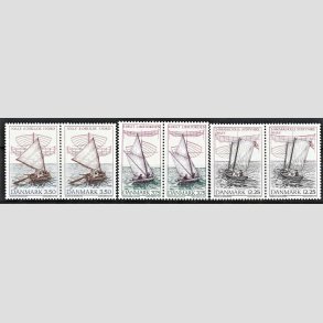 FRIMRKER DANMARK | 1996 - AFA 1119-21 - Danske trjoller - 3,50-12,25 kr. flerfarvet i par - Postfrisk