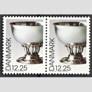 FRIMRKER DANMARK | 1997 - AFA 1163 - Dansk design - 12,25 Kr. Georg Jensen slvskl flerfarvet i par - Postfrisk