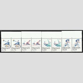 FRIMRKER DANMARK | 1996 - AFA 1111-14 - Sport - 3,75-9,50 kr. flerfarvet i par - Postfrisk