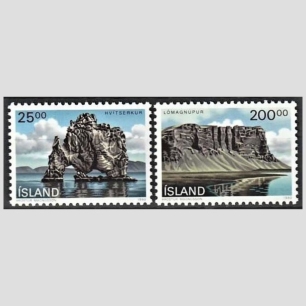 FRIMRKER ISLAND | 1990 - AFA 727,728 - Landskaber - 25,00 + 200,00 kr. flerfarvet - Postfrisk