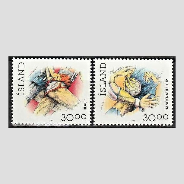 FRIMRKER ISLAND | 1993 - AFA 772,773 - Sport - 30,00 + 30,00 kr. flerfarvet - Postfrisk