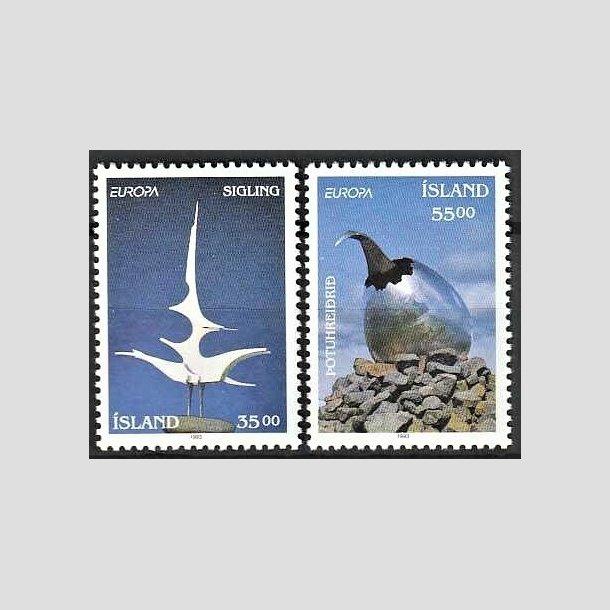 FRIMRKER ISLAND | 1993 - AFA 778,779 - Norden frimrker, Nutidskunst - 25,00 + 55,00 kr. flerfarvet - Postfrisk