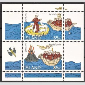 FRIMRKER ISLAND | 1994 - AFA 790a-791a - Europamrker - Miniark flerfarvet - Postfrisk