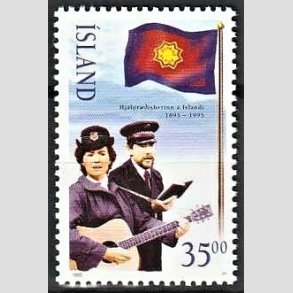 FRIMRKER ISLAND | 1995 - AFA 803 - Frelsens Hr 100 r - 35,00 kr. flerfarvet - Postfrisk