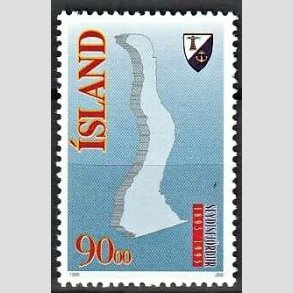 FRIMRKER ISLAND | 1995 - AFA 804 - Byjubilum - 90,00 kr. flerfarvet - Postfrisk