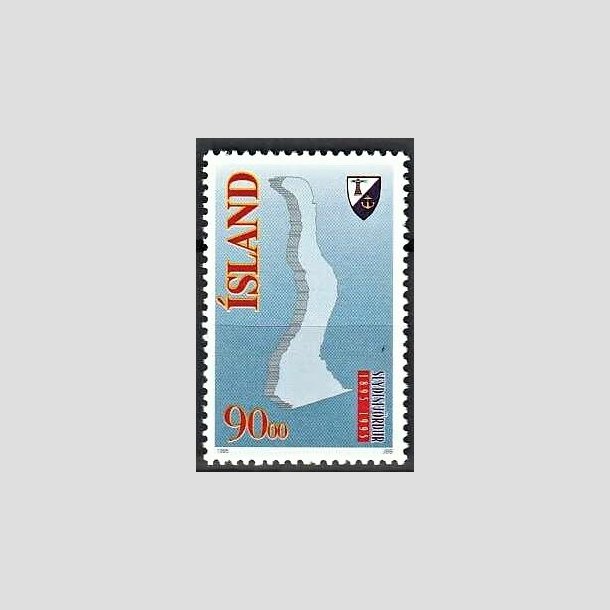 FRIMRKER ISLAND | 1995 - AFA 804 - Byjubilum - 90,00 kr. flerfarvet - Postfrisk