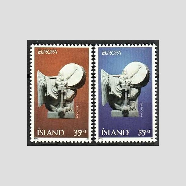 FRIMRKER ISLAND | 1995 - AFA 811,812 - Europamrker, Fred og Frihed - 35,00 + 55,00 kr. flerfarvet - Postfrisk