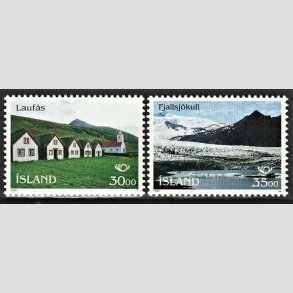 FRIMRKER ISLAND | 1995 - AFA 809,810 - Norden frimrker, Turisme - 30,00 + 35,00 kr. flerfarvet - Postfrisk
