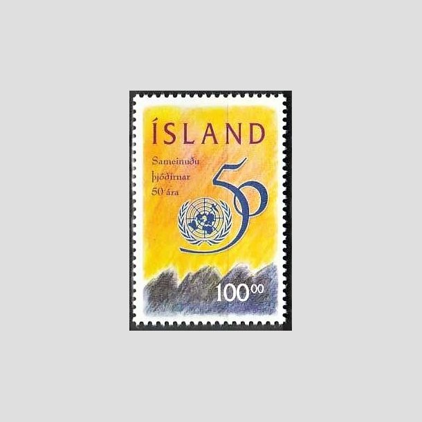 FRIMRKER ISLAND | 1995 - AFA 822 - FN 50 r - 100,00 kr. flerfarvet - Postfrisk