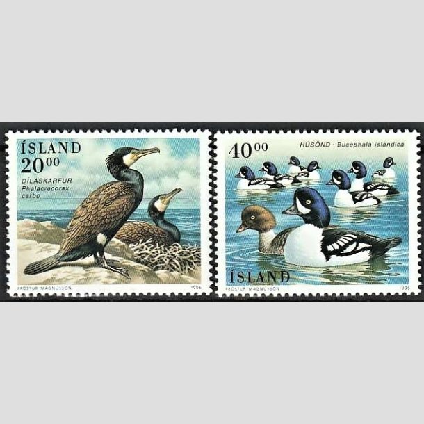 FRIMRKER ISLAND | 1996 - AFA 825,826 - Svmmefugle - 20,00 + 40,00 kr. flerfarvet - Postfrisk