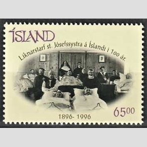 FRIMRKER ISLAND | 1996 - AFA 839 - Skt. Josef sstrenes orden 100 r - 65,00 kr. flerfarvet - Postfrisk