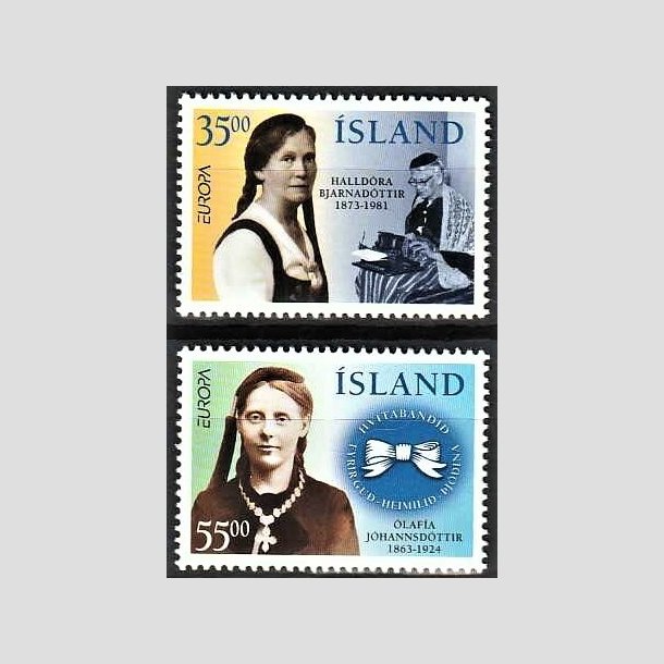 FRIMRKER ISLAND | 1996 - AFA 829,830 - Europamrker, bermte kvinder - 35,00 + 55,0 kr. flerfarvet - Postfrisk