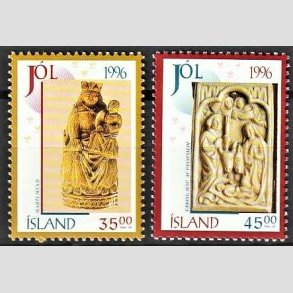 FRIMRKER ISLAND | 1996 - AFA 844,845 - Julefrimrker - 35,00 + 45,00 kr. flerfarvet - Postfrisk
