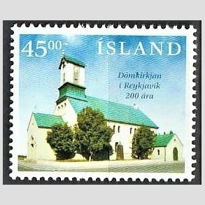 FRIMRKER ISLAND | 1996 - AFA 846 - Domkirken i Reykjavik 200 r - 45,00 kr. flerfarvet - Postfrisk