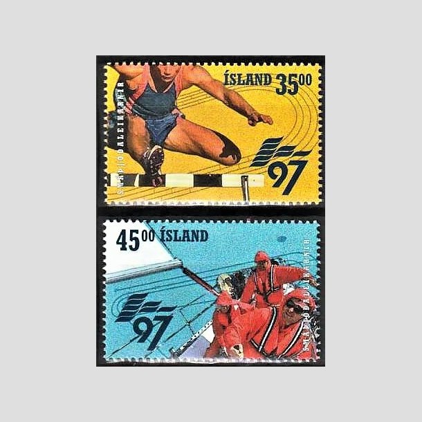 FRIMRKER ISLAND | 1997 - AFA 855-56 - Sportslege - 35,00 + 45,00 kr. flerfarvet - Postfrisk