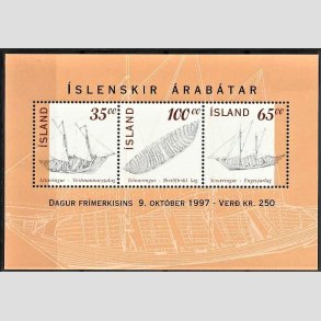 FRIMRKER ISLAND | 1997 - AFA 861-63 - Frimrkets dag - Miniark flerfarvet - Postfrisk