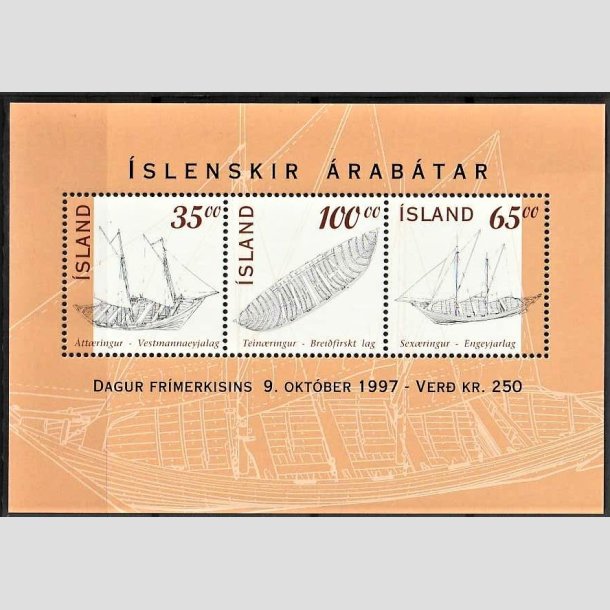 FRIMRKER ISLAND | 1997 - AFA 861-63 - Frimrkets dag - Miniark flerfarvet - Postfrisk