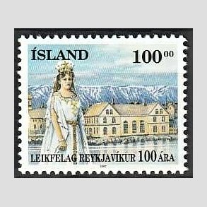 FRIMRKER ISLAND | 1997 - AFA 859 - Reykjavik teater 100 r - 100,00 kr. flerfarvet - Postfrisk