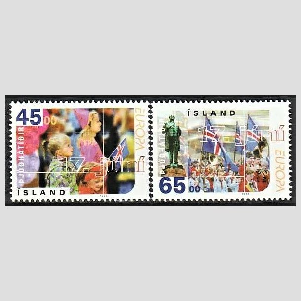 FRIMRKER ISLAND | 1998 - AFA 875-76 - Nationalfester - 45,00 - 65,00 kr. flerfarvet - Postfrisk