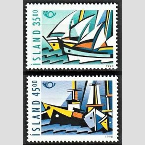 FRIMRKER ISLAND | 1998 - AFA 869,870 - Norden frimrker, sfart - 35,00 + 45,00 kr. flerfarvet - Postfrisk