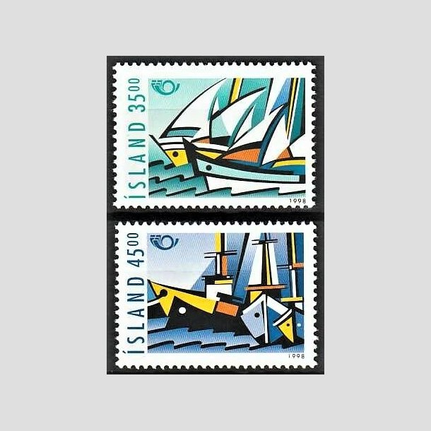 FRIMRKER ISLAND | 1998 - AFA 869,870 - Norden frimrker, sfart - 35,00 + 45,00 kr. flerfarvet - Postfrisk