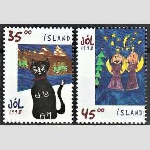 FRIMRKER ISLAND | 1998 - AFA 885-86 - Julefrimrker - 35,00 + 45,00 kr. flerfarvet - Postfrisk
