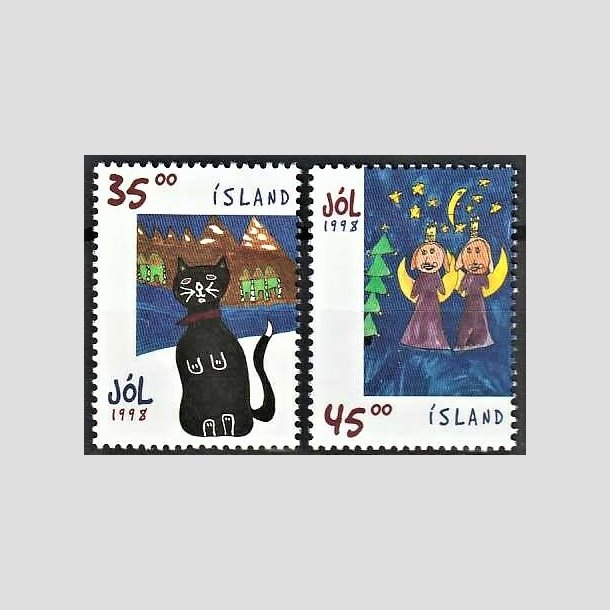 FRIMRKER ISLAND | 1998 - AFA 885-86 - Julefrimrker - 35,00 + 45,00 kr. flerfarvet - Postfrisk