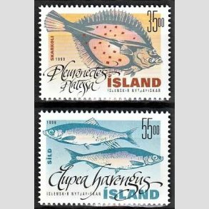 FRIMRKER ISLAND | 1999 - AFA 888,889 - Nyttefisk - 35,00 + 55,00 kr. flerfarvet - Postfrisk