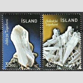 FRIMRKER ISLAND | 1998 - AFA 878-79 - Mineraler - 35,00 - 45,00 kr. flerfarvet - Postfrisk