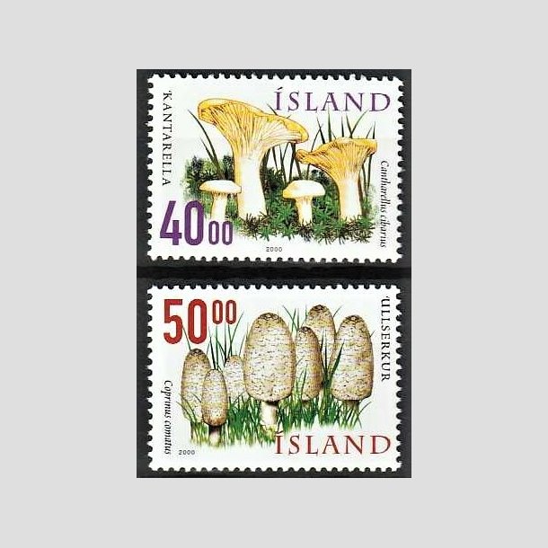 FRIMRKER ISLAND | 2000 - AFA 928,929 - Vilde svampe II - 40,00 + 50,00 kr. flerfarvet - Postfrisk