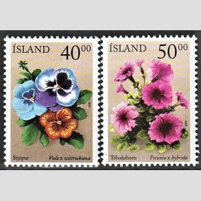 FRIMRKER ISLAND | 2000 - AFA 943,944 - Sommerblomster I - 40,00 + 50,00 kr. flerfarvet - Postfrisk
