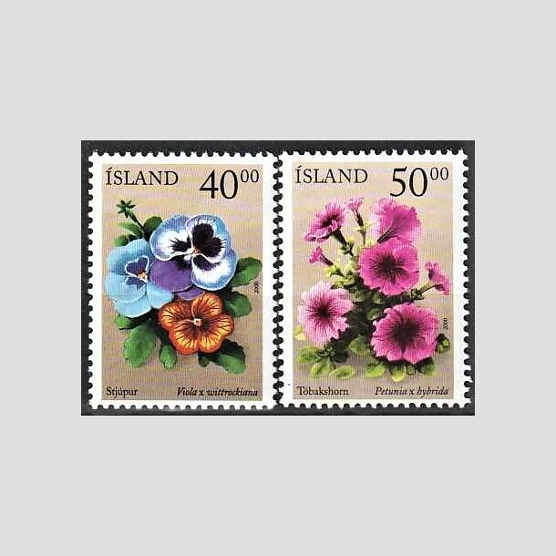 FRIMRKER ISLAND | 2000 - AFA 943,944 - Sommerblomster I - 40,00 + 50,00 kr. flerfarvet - Postfrisk