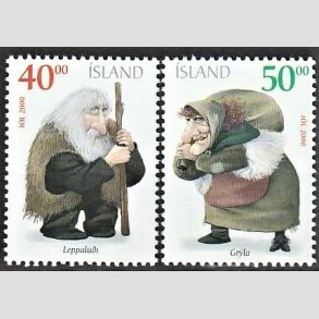 FRIMRKER ISLAND | 2000 - AFA 952,953 - Julemrker - 40,00 + 50,00 kr. flerfarvet - Postfrisk