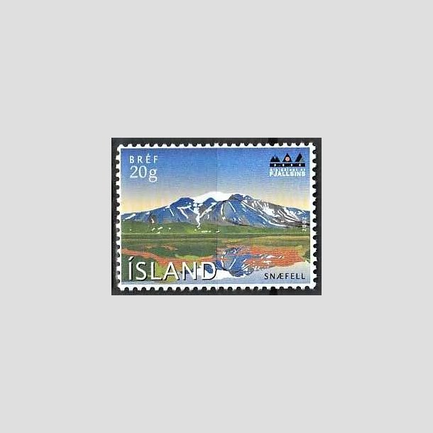 FRIMRKER ISLAND | 2002 - AFA 989 - Bjergets r - 45,00 kr. flerfarvet - Postfrisk