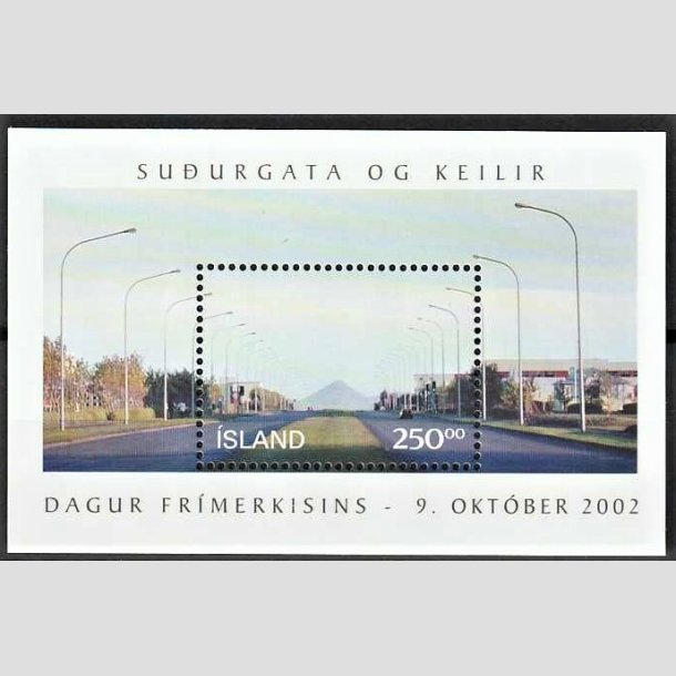 FRIMRKER ISLAND | 2002 - AFA 1004 - Frimrkets dag - Miniark 250,00 kr. flerfarvet - Postfrisk