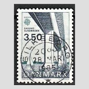 FRIM�RKER DANMARK | 1983 - AFA 779 - EU Bygningskunst - 3,50 Kr. bl�/gr�nbl� - Pragt Stemplet Silkeborg