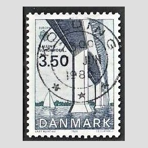 FRIM�RKER DANMARK | 1983 - AFA 779 - EU Bygningskunst - 3,50 Kr. bl�/gr�nbl� - Pragt Stemplet Kolding