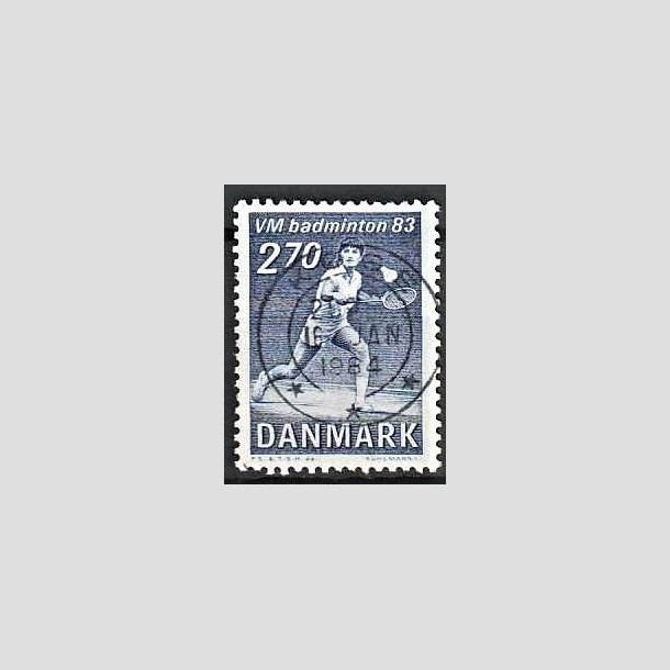 FRIMRKER DANMARK | 1983 - AFA 767 - WM i Badminton - 2,70 Kr. bl - Pragt Stemplet Kge