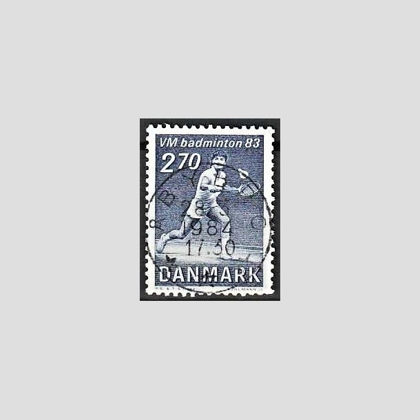 FRIMRKER DANMARK | 1983 - AFA 767 - WM i Badminton - 2,70 Kr. bl - Pragt Stemplet bybro