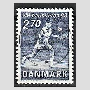 FRIM�RKER DANMARK | 1983 - AFA 767 - WM i Badminton - 2,70 Kr. bl� - Pragt Stemplet �rhus C