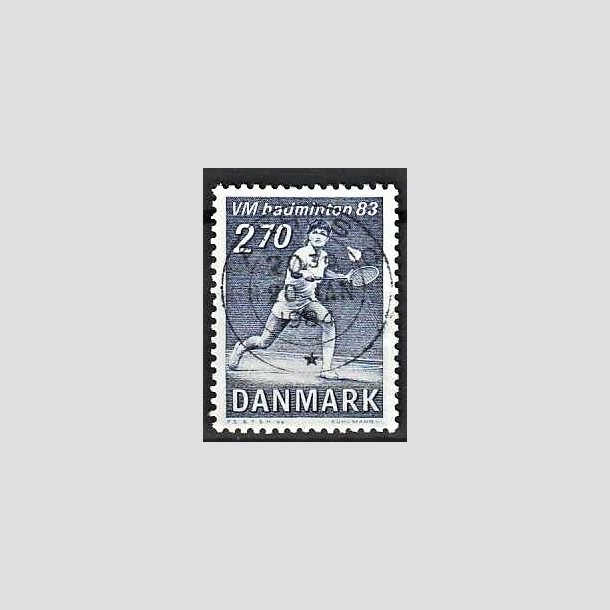 FRIMRKER DANMARK | 1983 - AFA 767 - WM i Badminton - 2,70 Kr. bl - Pragt Stemplet rhus C