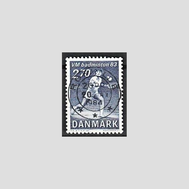 FRIMRKER DANMARK | 1983 - AFA 767 - WM i Badminton - 2,70 Kr. bl - Pragt Stemplet Roskilde